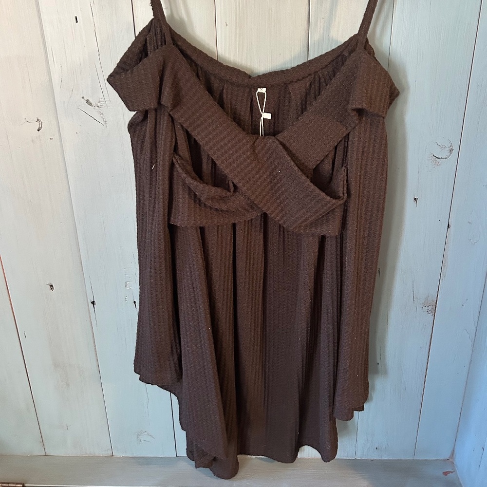 NWT Sweater Fo Black Off The Shoulder Long Sleeve Top | Size Small